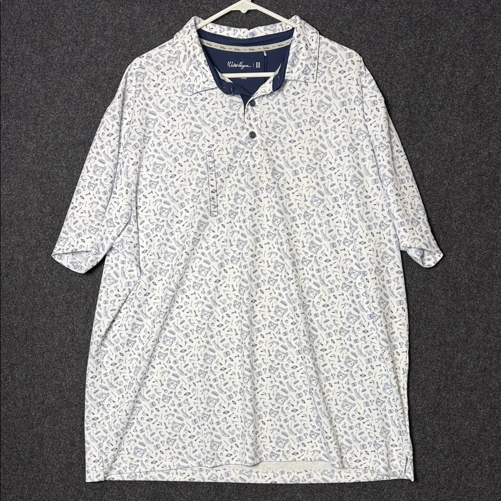 Walter Hagen Perfect 11 Mens XXL Dad Day Golf Polo Shirt Crisp White MGA11453 - Picture 3 of 8